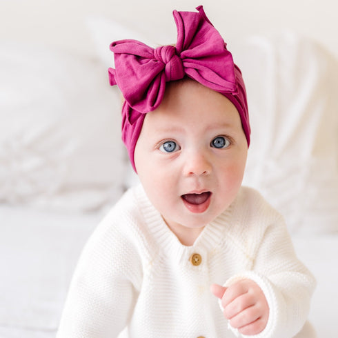fab-bow-lous®-raspberry Baby Bling Bows clips headbands - Sophia's Style-